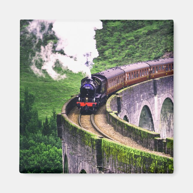 Locomotive Tåg på Bridge Magnet (Framsidan)