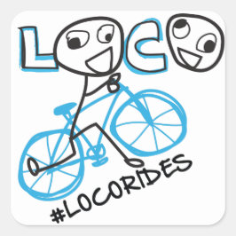 LOCORides-dekal Fyrkantigt Klistermärke