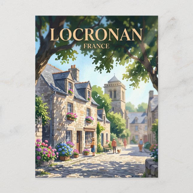 Locronan Frankrike Vykort (Framsida)