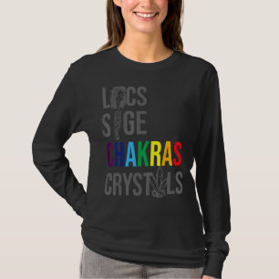 Locs Sage Chakras Crystals Black History Month Afr T Shirt