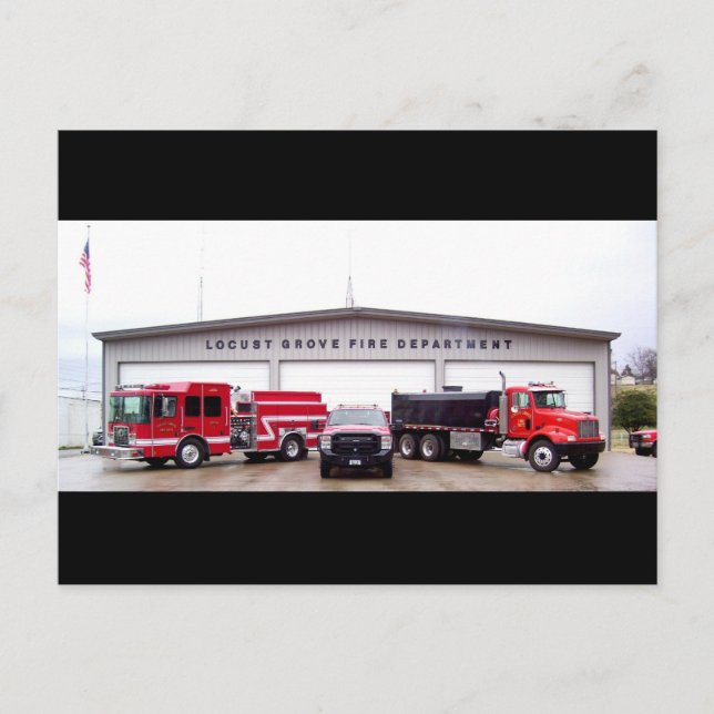 Locust Grove Fire Department - vykort för Oklahoma (Framsida)