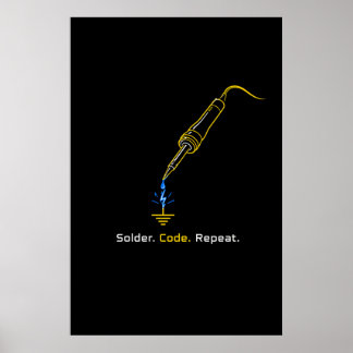 Löd Kod Upprepa Inbäddad Ingenjörsposter Poster