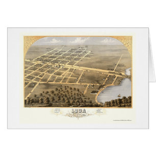 Loda panorama- karta för IL - 1869 Hälsningskort