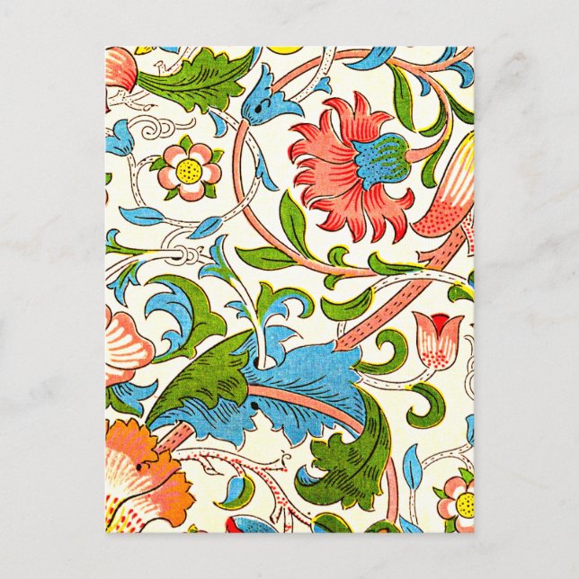 Lodden, färglös vintage mönster vykort (Framsida)