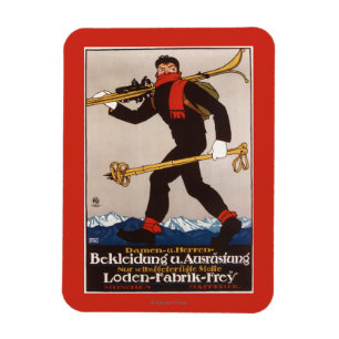 Loden skidar kläder som skidar magnet