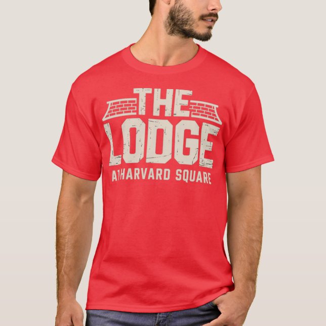 Lodge vid Harvard Square Retro T Shirt (Framsida)
