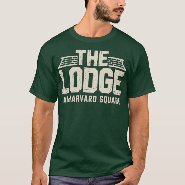 Lodge vid Harvard Square Retro T Shirt (Framsida)