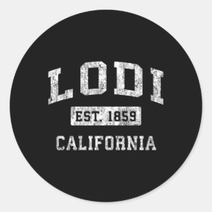 Lodi California Ca Established Sports Runt Klistermärke