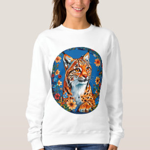 Lodjur med livfull orange päls t shirt