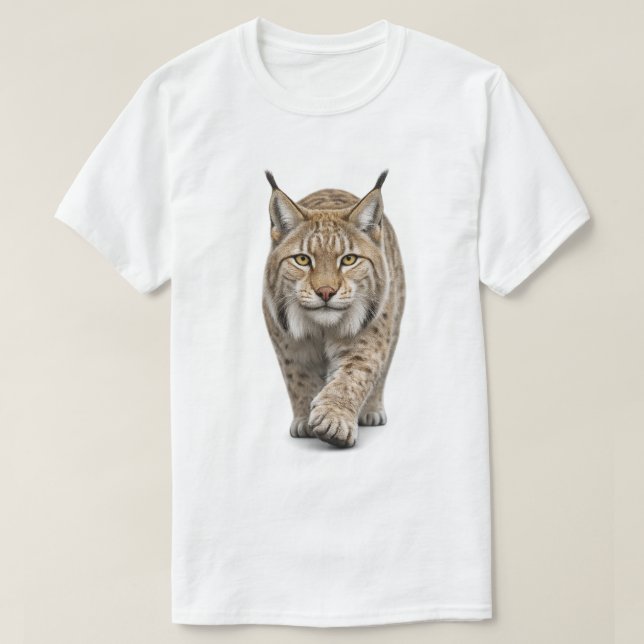 Lodjur närmar sig t shirt (Design framsida)
