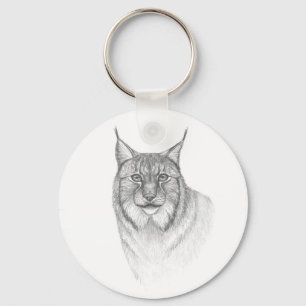 Lodjurrundakeychain Nyckelring