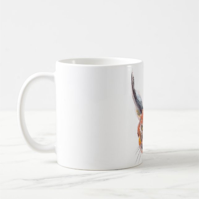 Lodjurteckningmugg Kaffemugg (Vänster)
