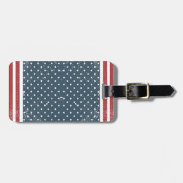 lodrät American flagga Bagagebricka