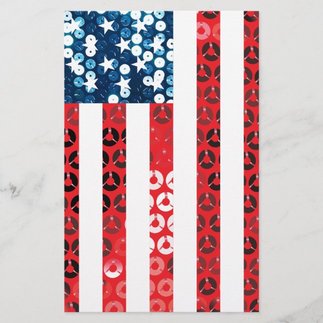 lodrät American flagga Brevpapper (Framsida)