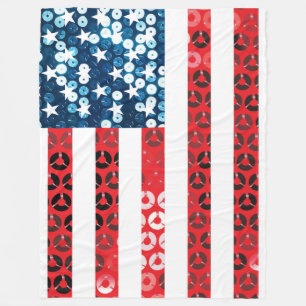 lodrät american flagga filt