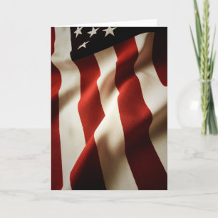 Lodrät American flagga Helgkort