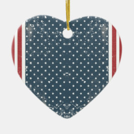 lodrät American flagga Julgransprydnad Keramik