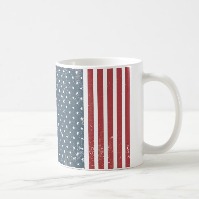 lodrät American flagga Kaffemugg (Höger)