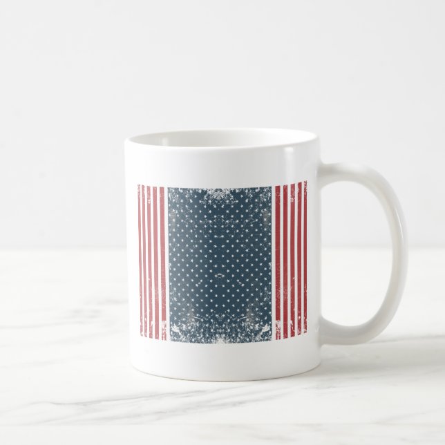 lodrät American flagga Kaffemugg (Höger)