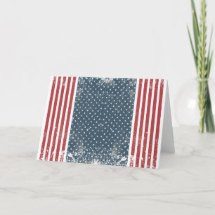 lodrät American flagga Kort