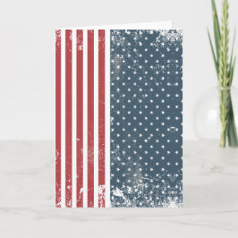 lodrät American flagga Kort