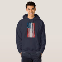 lodrät american flagga-tröja