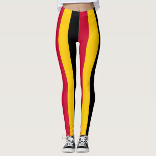 Lodrät Angola National Flagga Stripe Leggings
