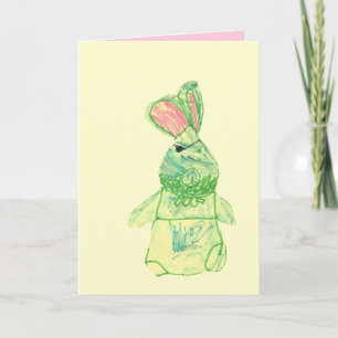 Lodrät Anita Bunny Blank Fullt-Färg-kort Kort