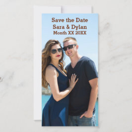Lodrät anpassningsbar Photo Couple Spara Datumet