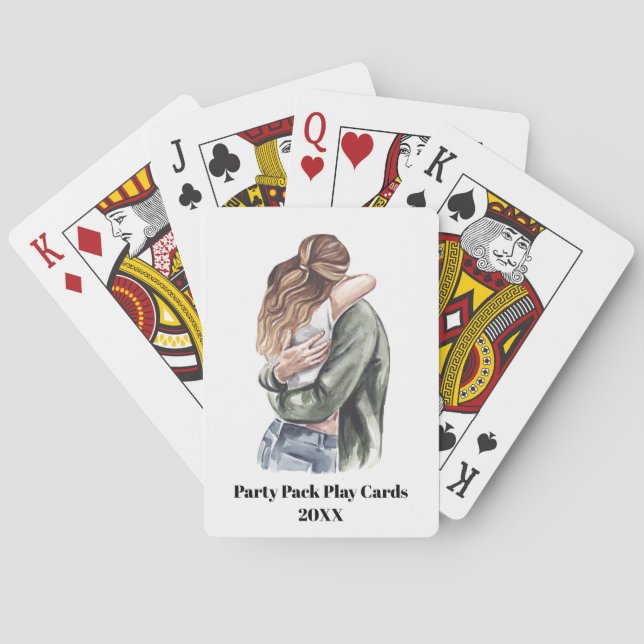 Lodrät Anpassningsbar Text Fullt Foto - Poker-kort Casinokort (Baksidan)