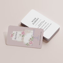 lodrät av tre skiktstekakor för elegant visitkort