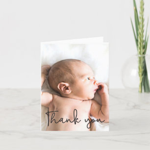 Lodrät Baby Photo Tack Kort