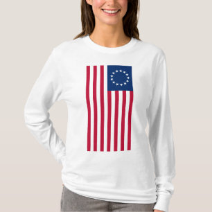 Lodrät Betsy Ross Flagga T-shirt