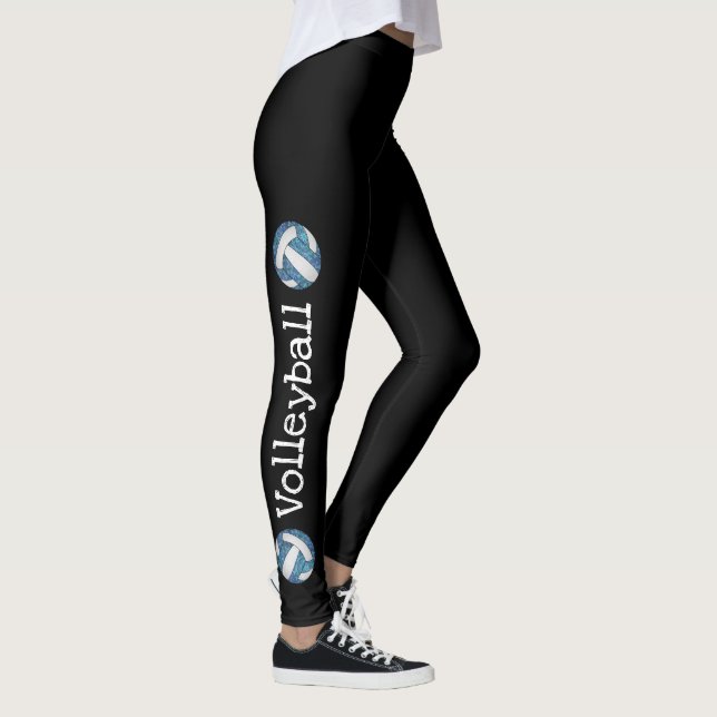 lodrät: blå bläckstråle leggings (Höger)