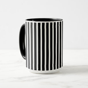 Lodrät Black and White Rand Mugg