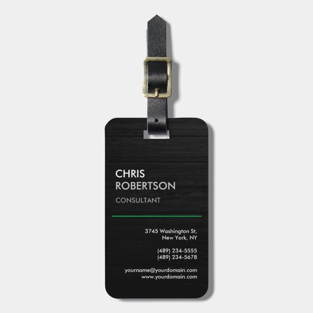 Lodrät Black Grått Attractive Bagagebricka (Vertikal Framsida)