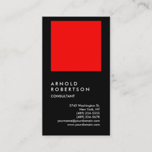 Lodrät Black Red Chic Consultant Affärskort Visitkort