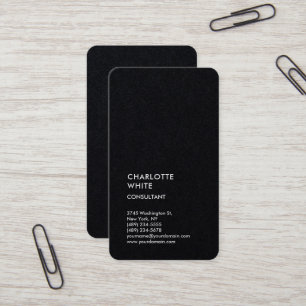 Lodrät Black Trendig - minimalistisk Elegant enkel Visitkort