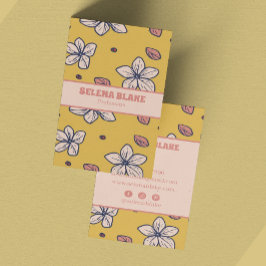 Lodrät Blommigt - Chic och modern elegant Visitkort
