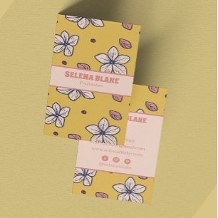 Lodrät Blommigt - Chic och modern elegant Visitkort