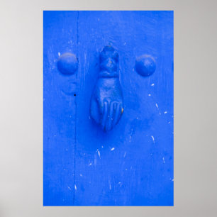 Lodrät Blue Door Knocker Poster