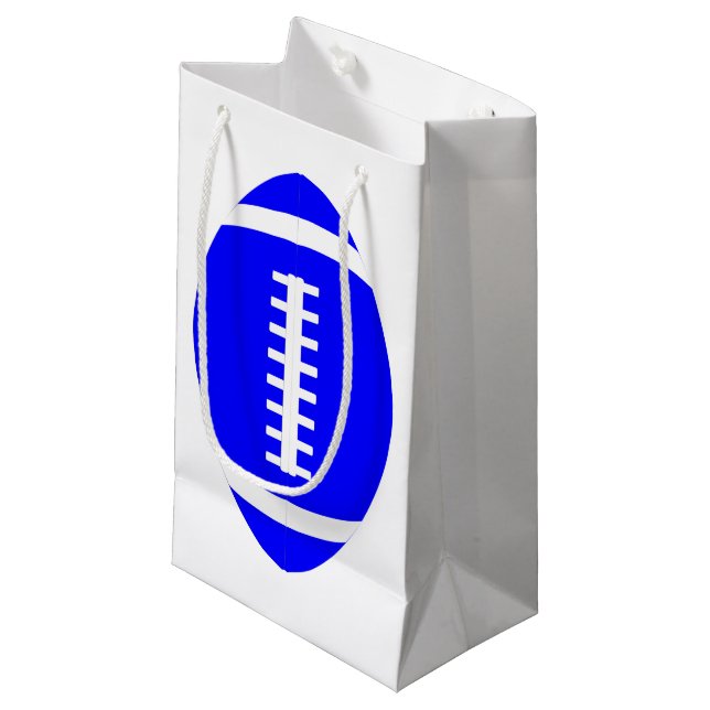 Lodrät Blue Football Gift Bag för spelare/tränare (Framsidan Vinklad)