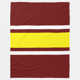 Lodrät Bold Gult White Deep Red Tävla Rand Fleecefilt