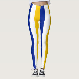 Lodrät Bosnien National Flagga Stripe Leggings