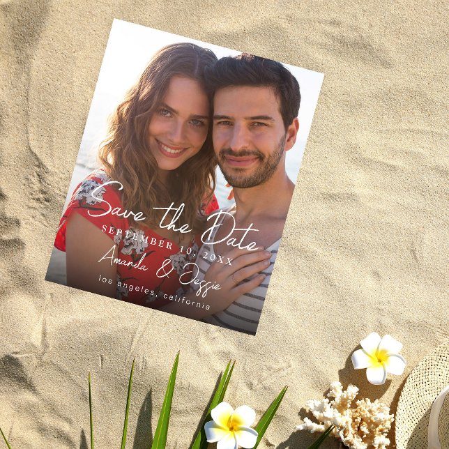 Lodrät Budgetfoto - Handskrift Spara datum 3 Flygblad (Skapare uppladdad)