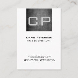 Lodrät Chalkboard Mönster Monogram Affärskort Visitkort