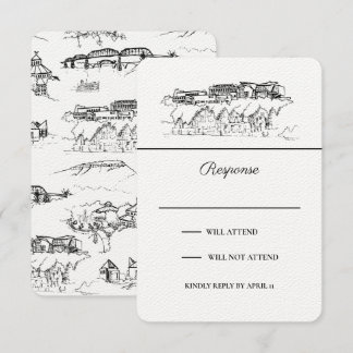 Lodrät Chattanooga Toile Black and White OSA Kort