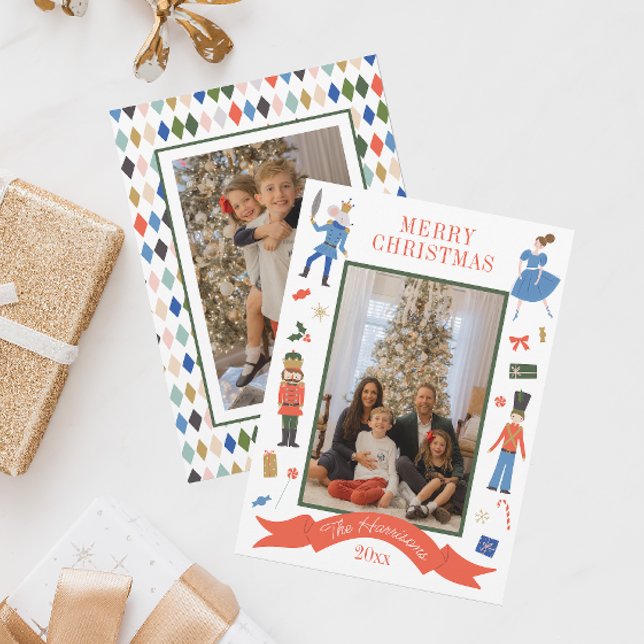 Lodrät Cute Nutcracker - fotopul Julkort (Skapare uppladdad)