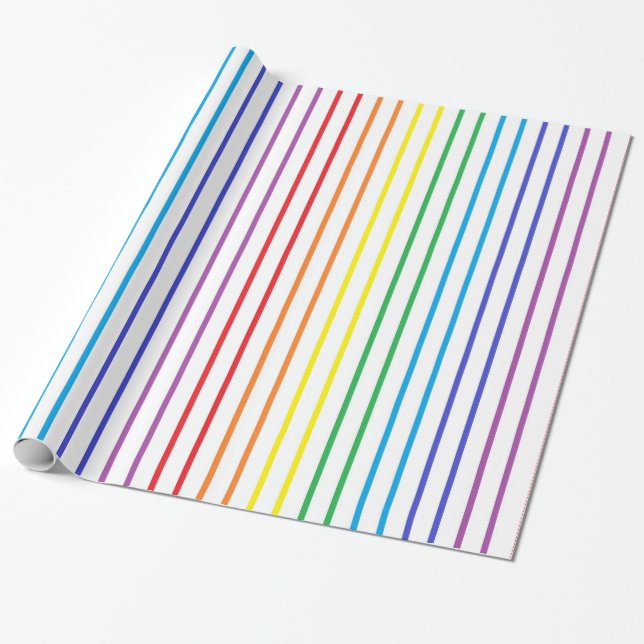 Lodrät Disabled Rainbow Rand Presentpapper (Utrullad)