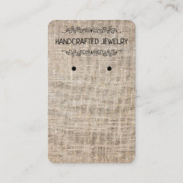Lodrät Earring Card-Natural Jute- Visitkort